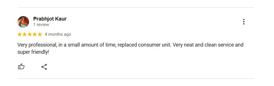 24 hour electrician near me google review by client