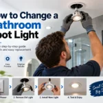 How to change a bathroom spot light